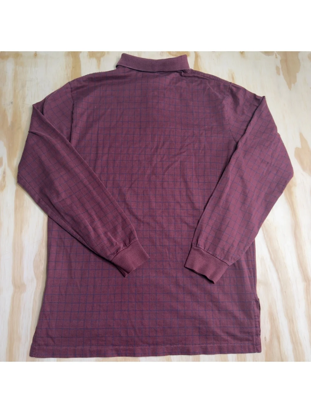 Vintage Polo by Ralph Lauren Long Sleeve Windowpane Checkered Polo Shirt Size L